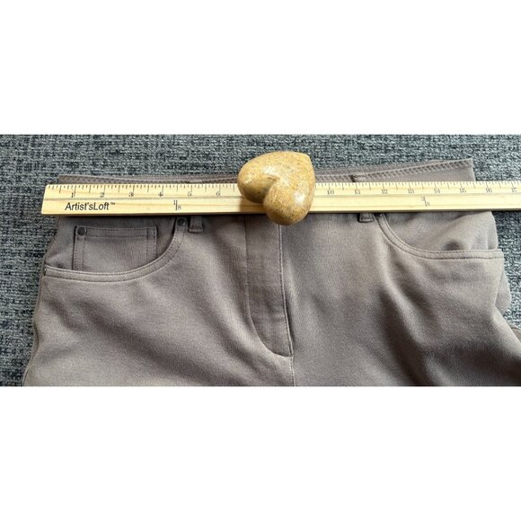 So Slimming By Chicos Womens Taupe Pants Size 1 Short Stretch Casual - Picture 8 of 8